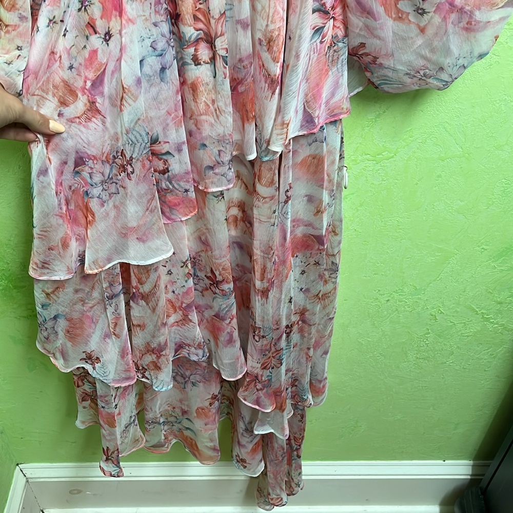 Elliott Astrid Floral Dress Asymmetrical Formal Maxi Midi - Picture 10 of 10